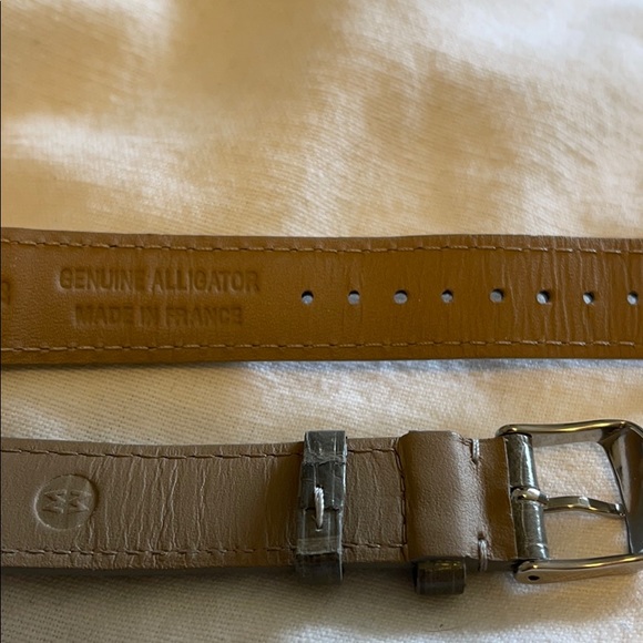 Grey 18mm Alligator ? Michele Watch Straps main image 6